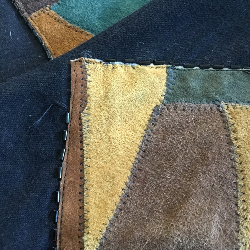 Vintage Suede Patchwork Modi Bomber Jacket - image 7